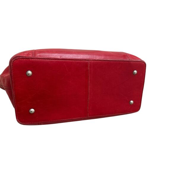 Hobo International Red Patti Leather Tote Shoulder Top Handle Bag - Picture 7 of 9